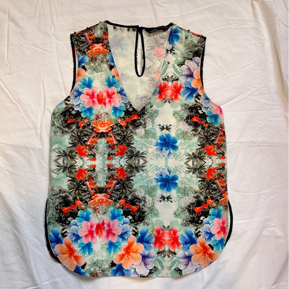 Zara tropical mandala print top.